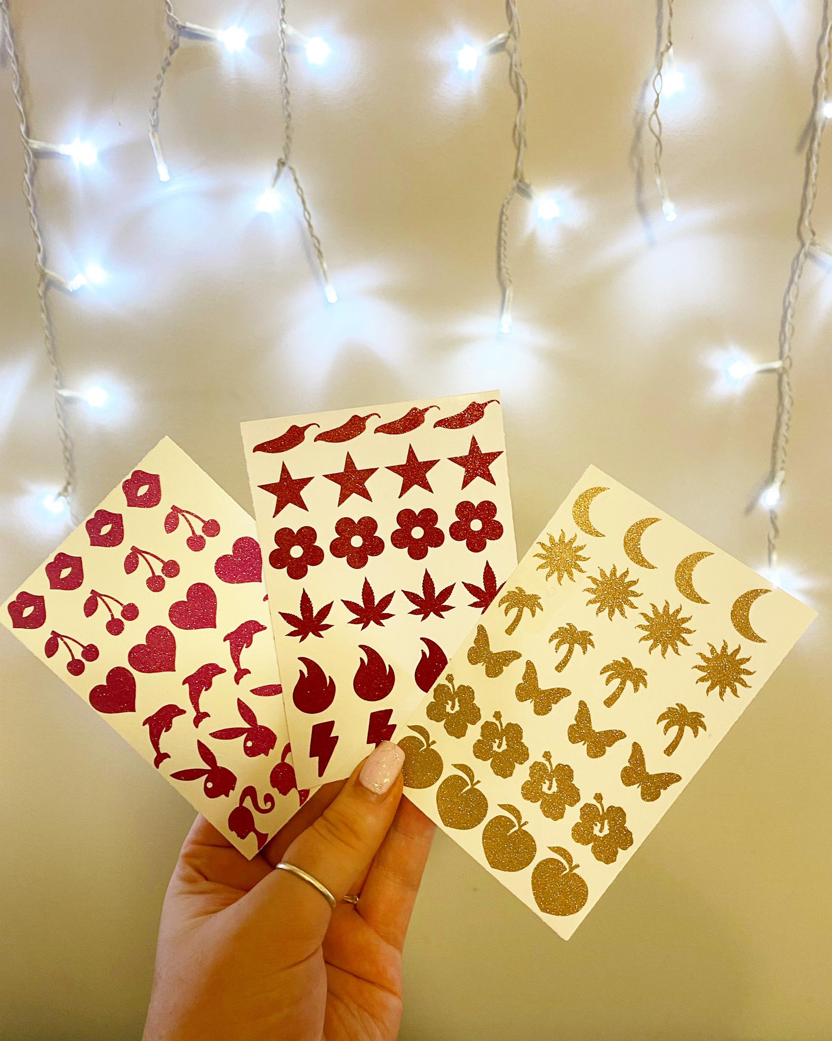 Tanning stickers